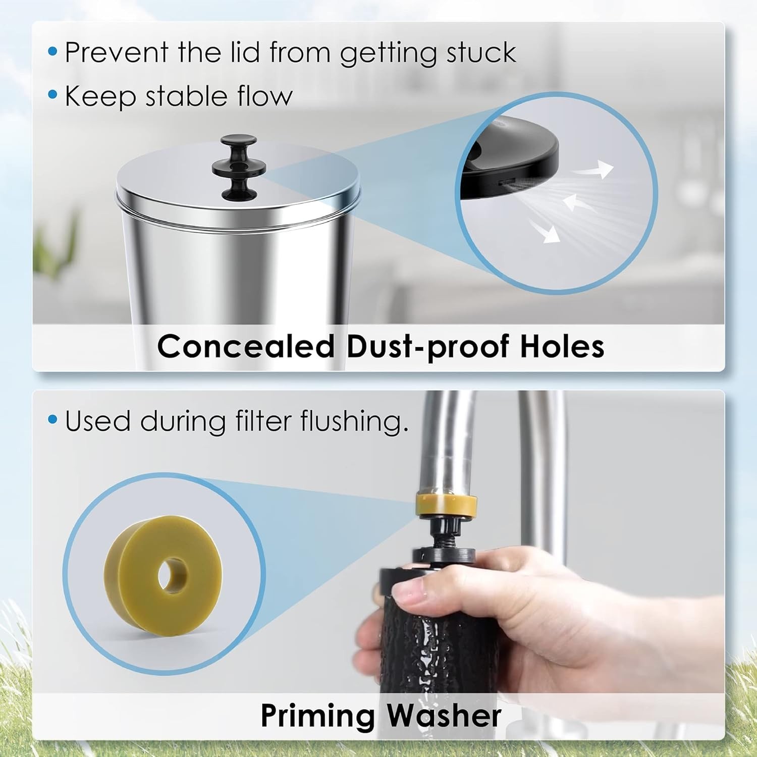 Sistema de filtrado de agua por gravedad, reduce el plomo y hasta un 99% de clor