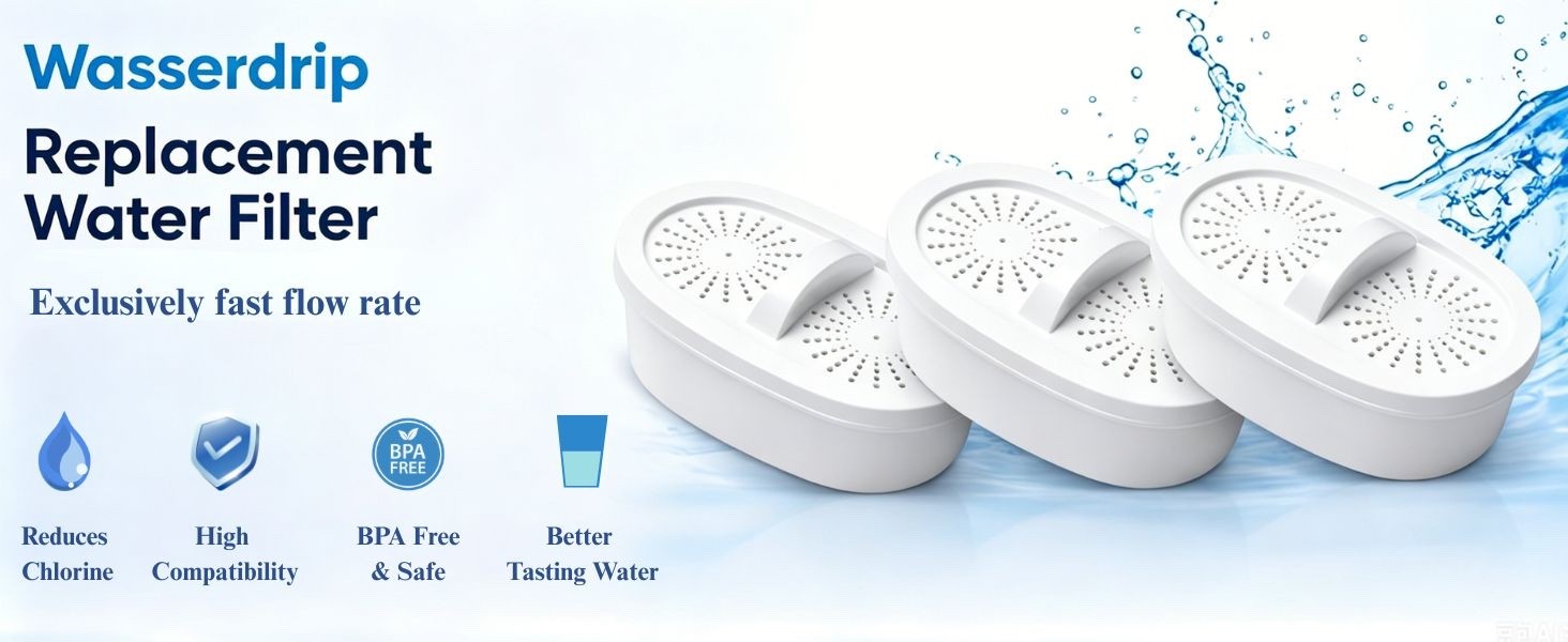 For Waterdrop WD-PF-01A Plus Replacement Filter for All Waterdrop Pitcher,3 pack
