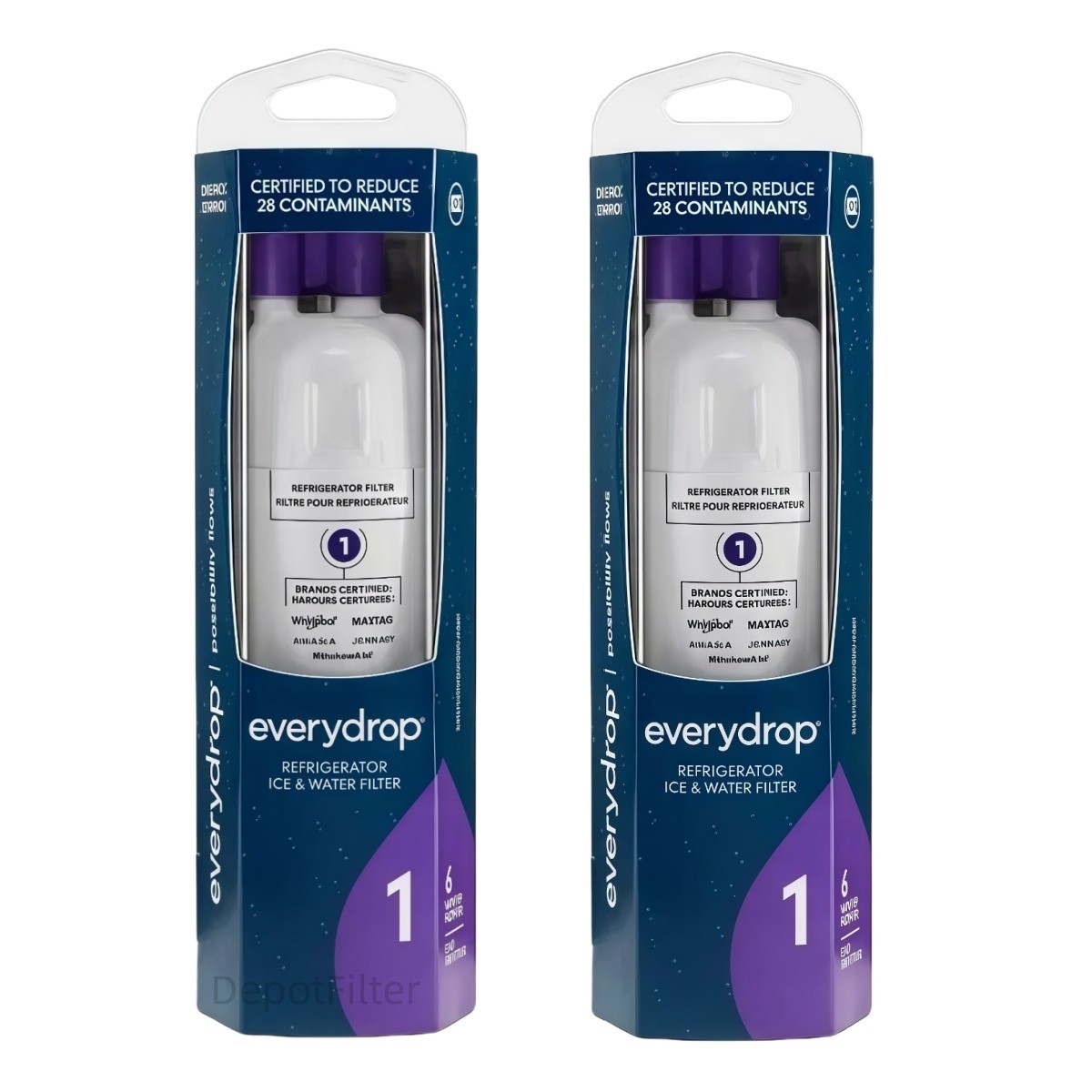 US Store 2Pack W10295²370A EDR1²RXD1 Filter 1 9081 Refrigerator Ice Replacement