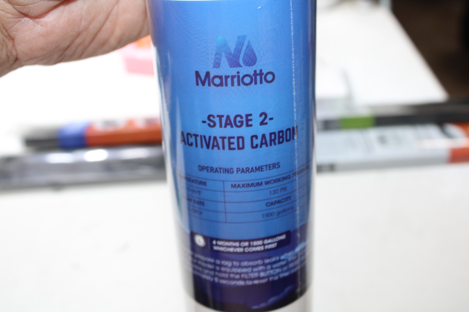 Marriotto Stage 2 Activated Carbon Filter Sealed