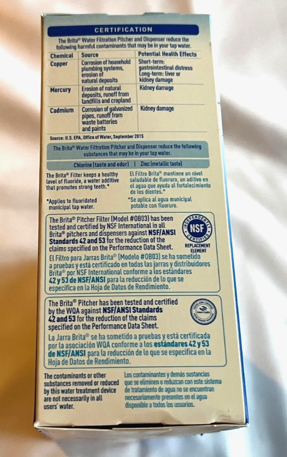 Brita 987554 Water Pitcher Standard Replacement 7 Filters, made in Canada