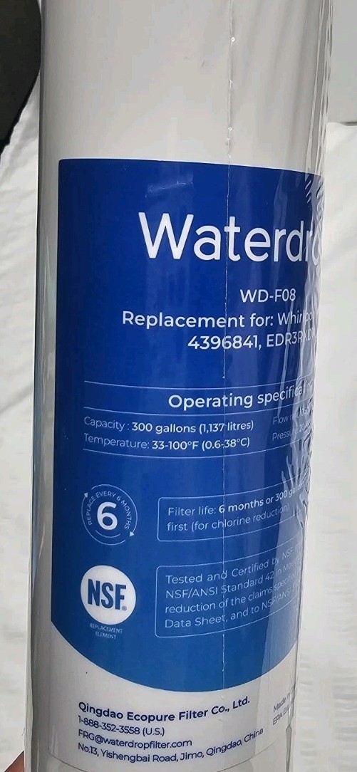 2 Pack of Genuine Waterdrop Filters Model WD-F08 | New Sealed- Replacement