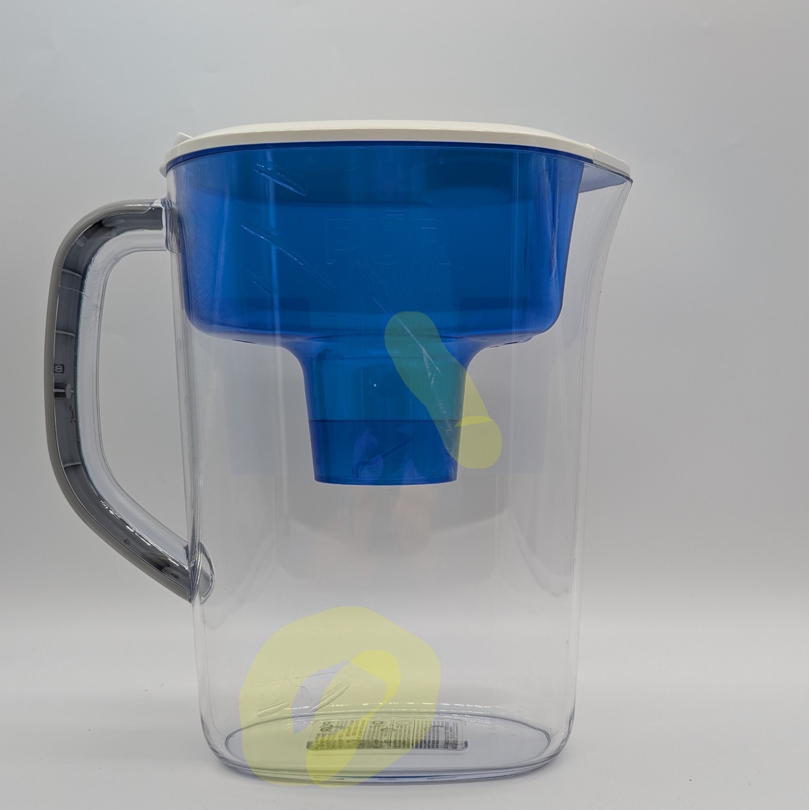 PUR 7 Cup Water Filter Pitcher Only Certified 2 in 1 Filtration White Blue Used