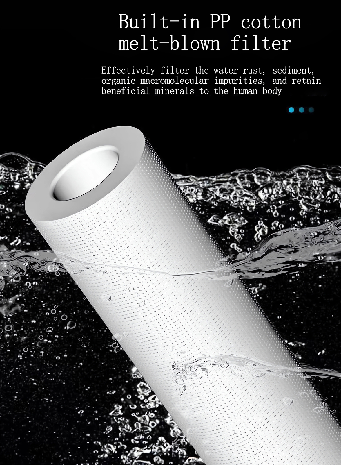10» PP Cotton Water Filter Stainless Steel DN25 1» Inlet 3-4ton/h Flow Clamp