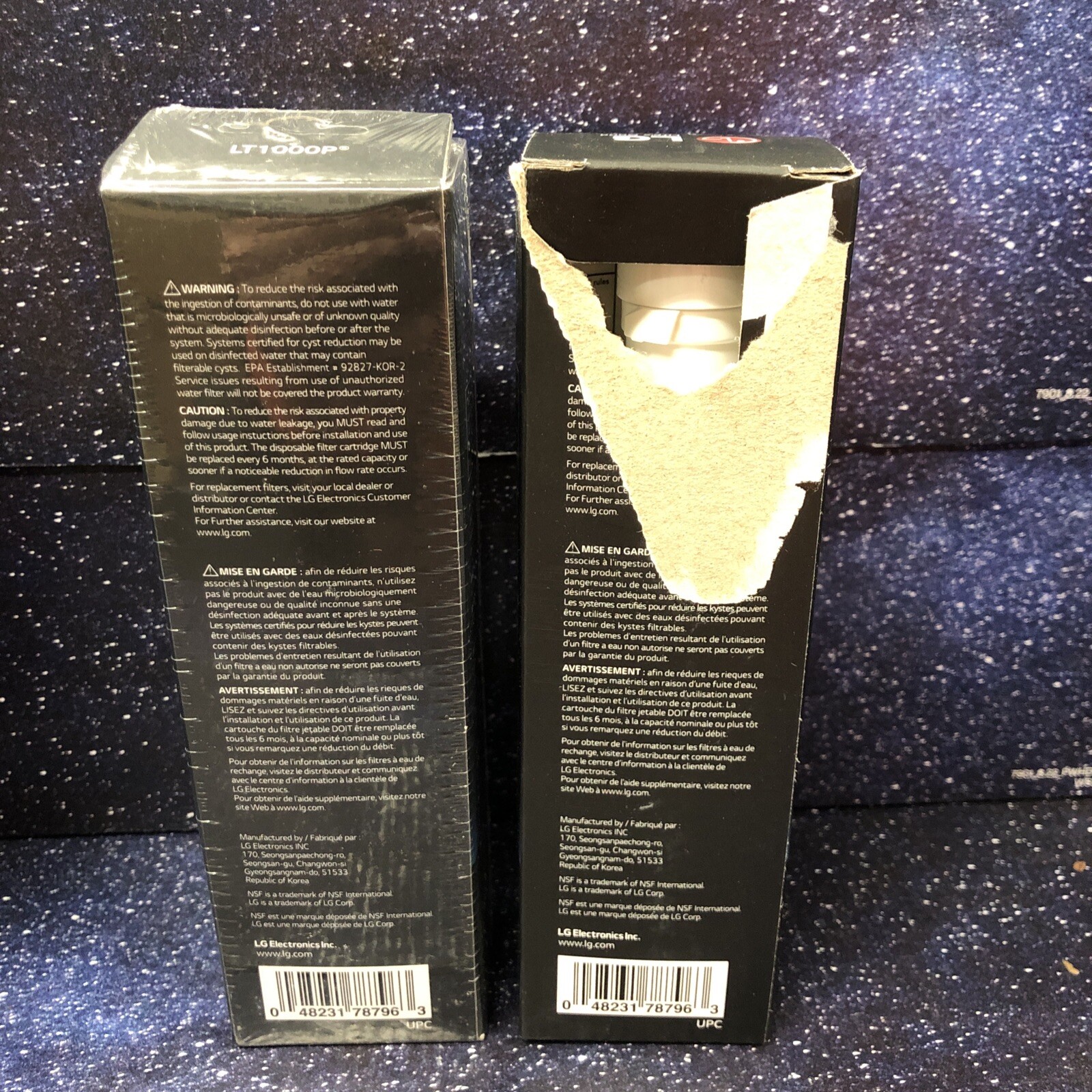2 Pack – LG LT1000P2 Refresh Refrigerator Ice Water Filter Open Box, READ DESC.