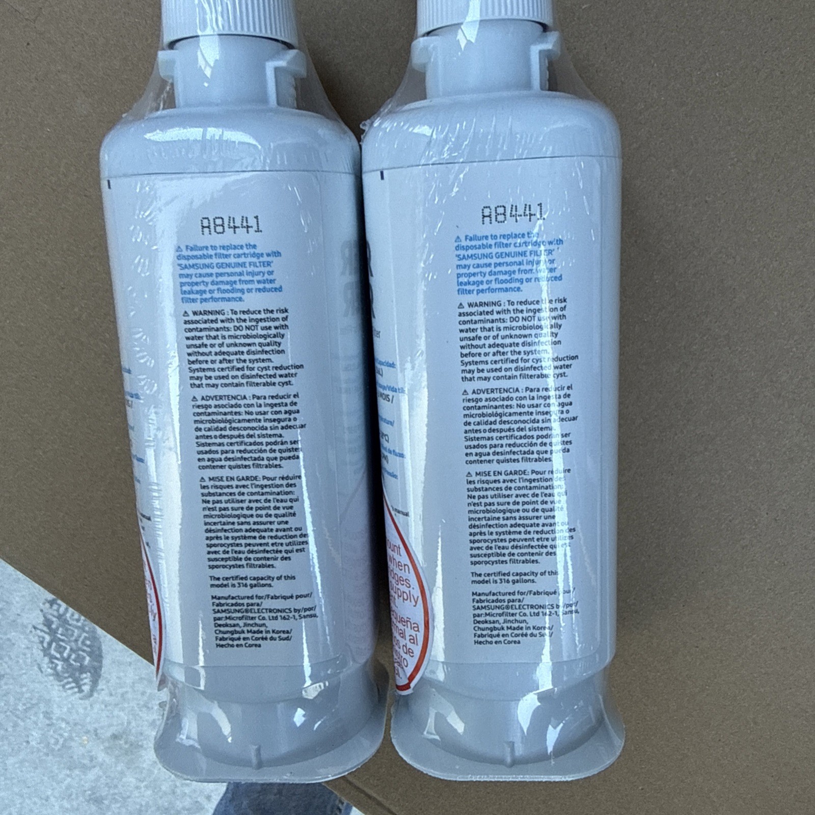 (2-Pack) Genuine Samsung HAF-QIN/EXP Ice Water Filter Refrigerator DA97-17376B
