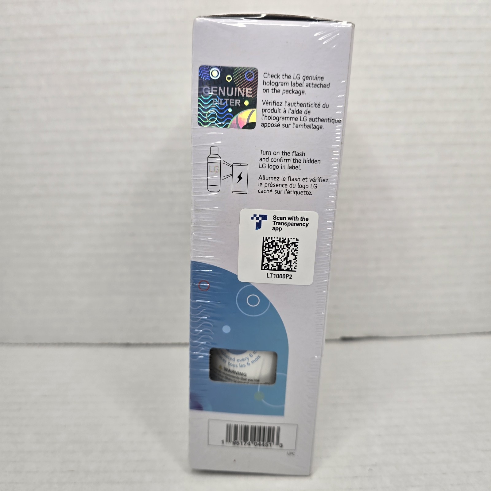LG LT1000P2 Water Filter Replacement Cartridge 2 Pack OEM 412 New