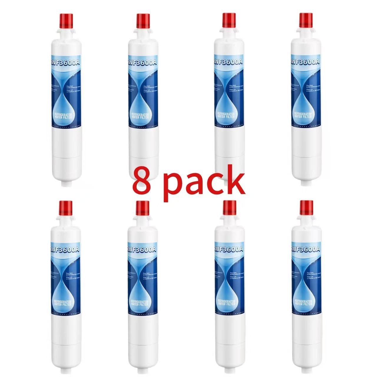 8 Pack Refrigerator Water Filter Replacement for GE RPWF WF277 RWF3600A