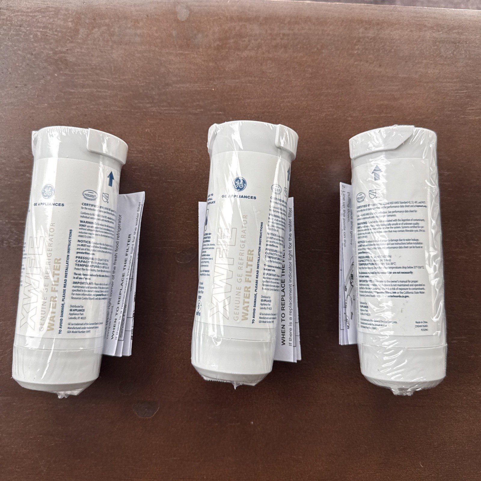 GE XWFE Water Filter 3 Pack Replacement Cartridge for GE Refrigerators – No Chip