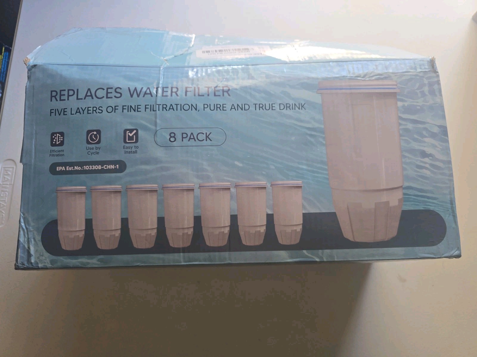 8x Water Filter Replacement for Zero Water ZR-017, ZR-001 Pitcher Water Filter