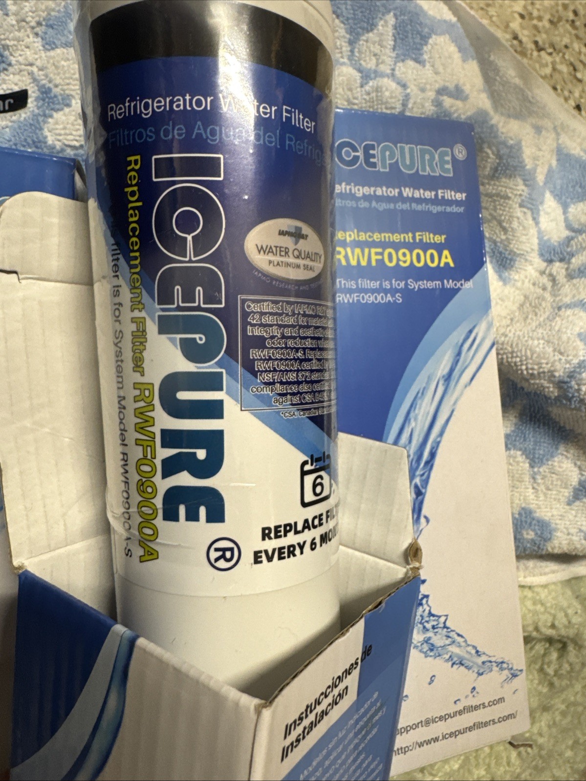 IcePure Replacement Water Filter RWF0900A NIB Lot Of 3