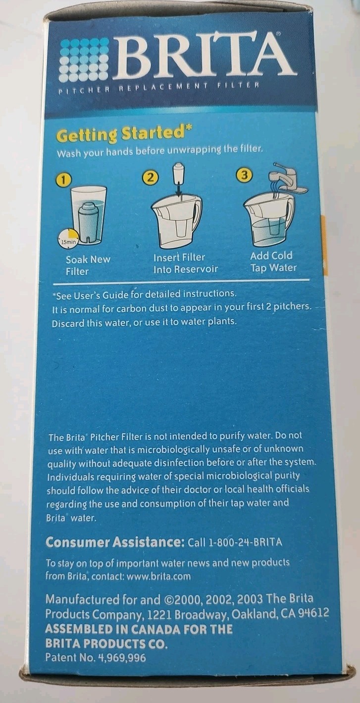 SEALED 2 Pack- Brita Water Replacement Filter 4 Pitchers 40gal Ea Reduce Metals