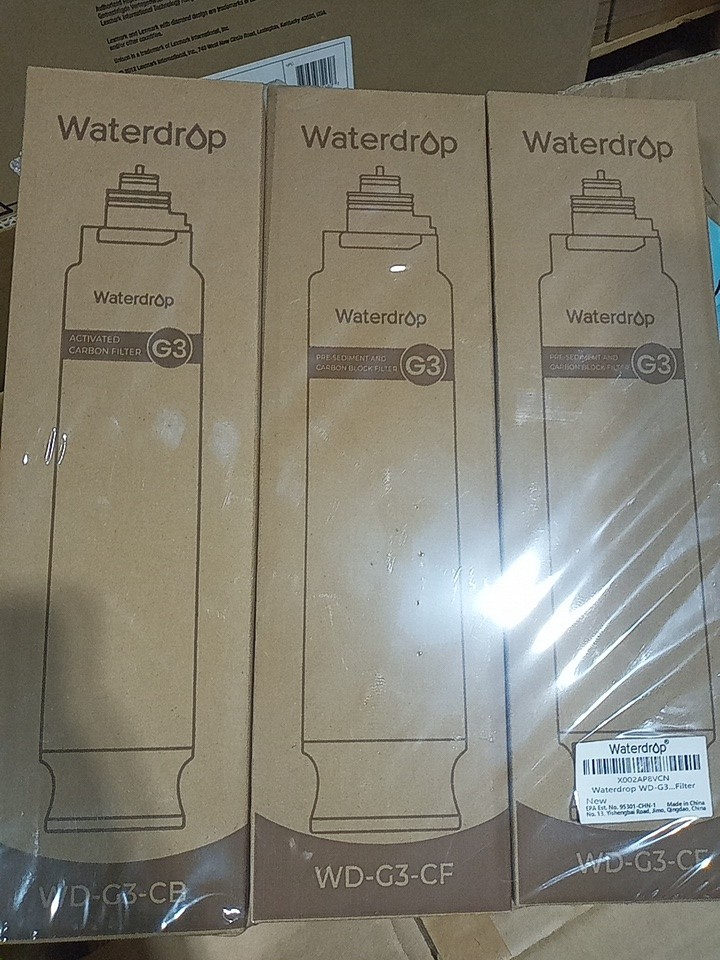 Waterdrop G3 Replacement Filter |1-Year Combo Pack of 2 WD-G3-CF and 1 WD-G3-CB