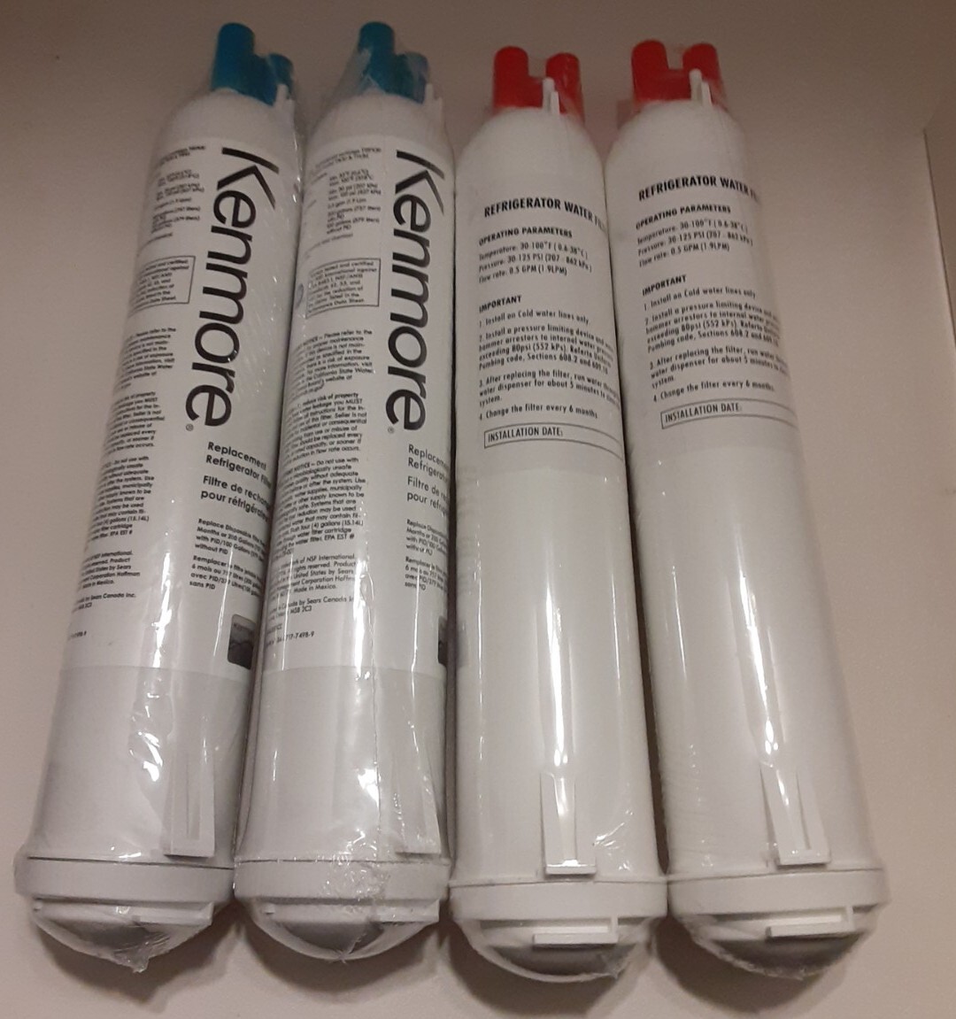Kenmore & Unbranded Replacement refrigerator Water Filters 4609083 Lot of 4(2…