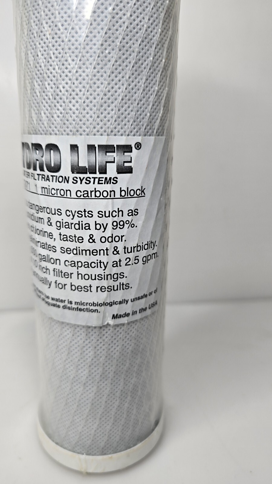 Hydro Life C-2471 52418 Replacement Filter Cartridge 1 Micron Carbon Block NEW