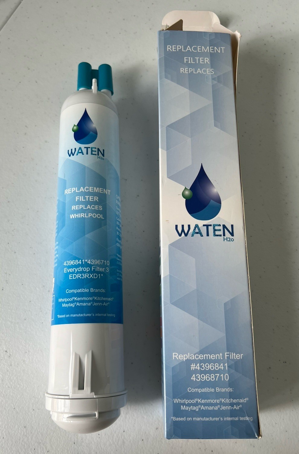 Waten H20 4396841 *4396710 Water Replacement Filter 3 EDR3RXD1 New Open Box-1