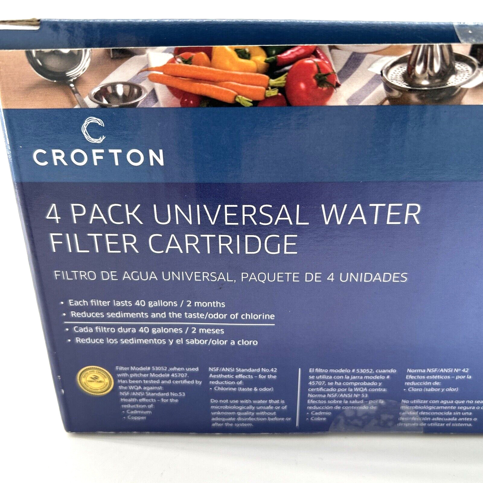 Crofton 4 Pack Universal Water Filters NEW Cartridge Fits Brita Pur