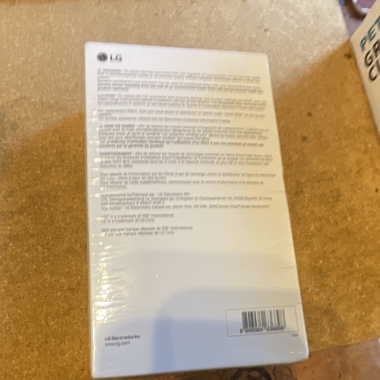LG LT1000P2 Refrigerator Water Filter Cartridge, 2 Pack, Chlorine Taste/Odor