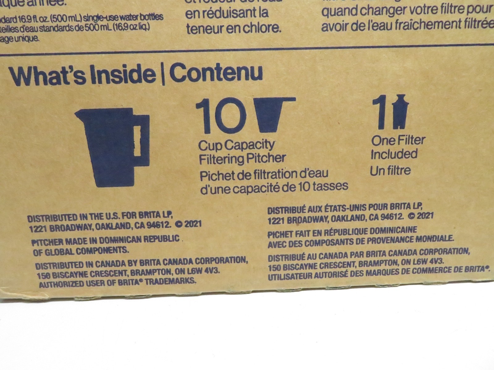 NEW! Brita Everyday Water Filter Pitcher, Removes 99% of Lead 10 Cup REGULAR *