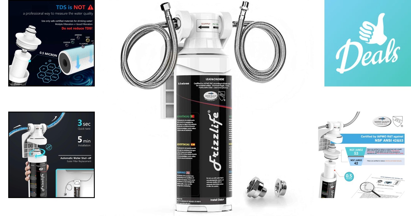 Effortless Install Under Sink Water Filter – 1600 Gallons, NSF Certified System