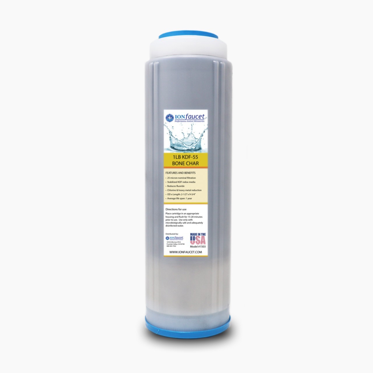 IonFaucet 1Lb KDF-55/Bone Char Reduces Heavy Metals Redox Media Growth NEW