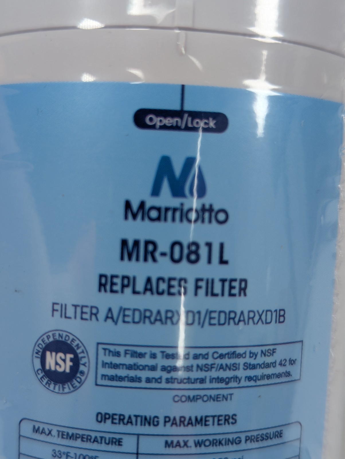 Marriotto – MR-081L – Replacement Water Filter – 3 Pack – Sealed