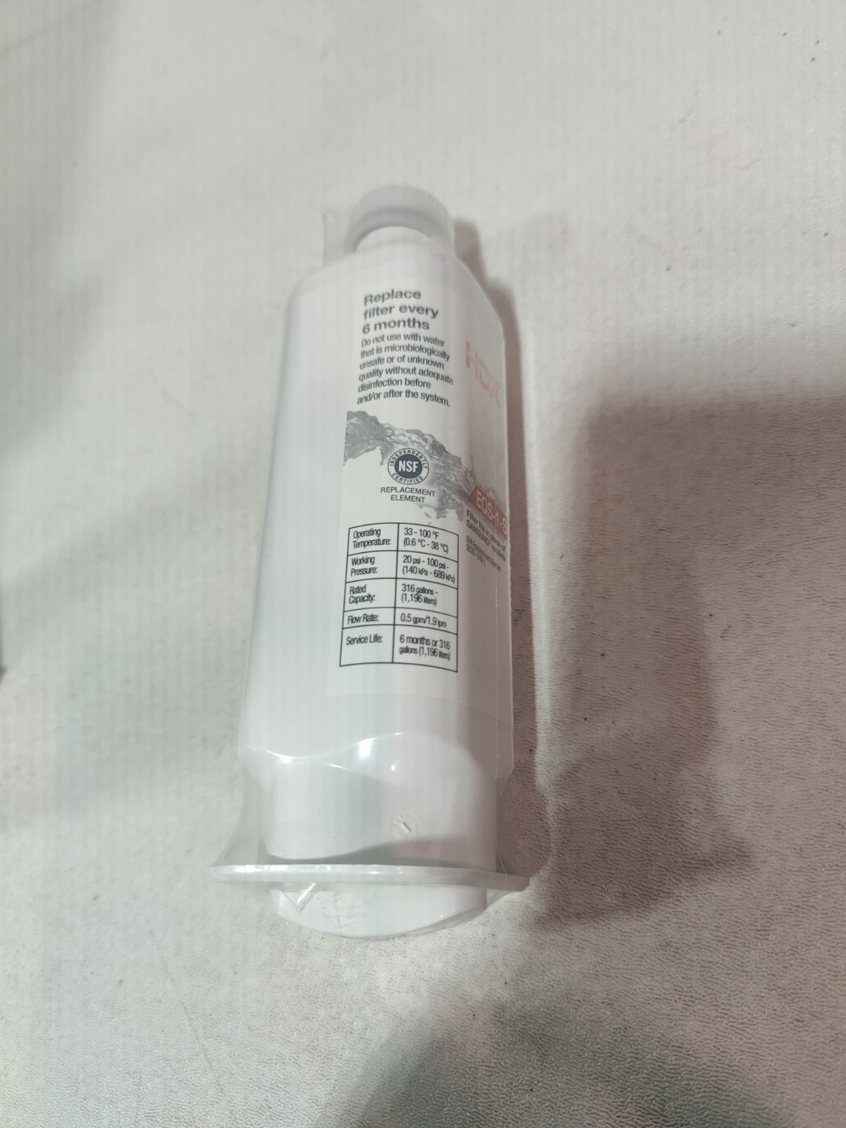 HDX EQS-1-S Standard Refrigerator Water Filters For Samsung HAF-QIN