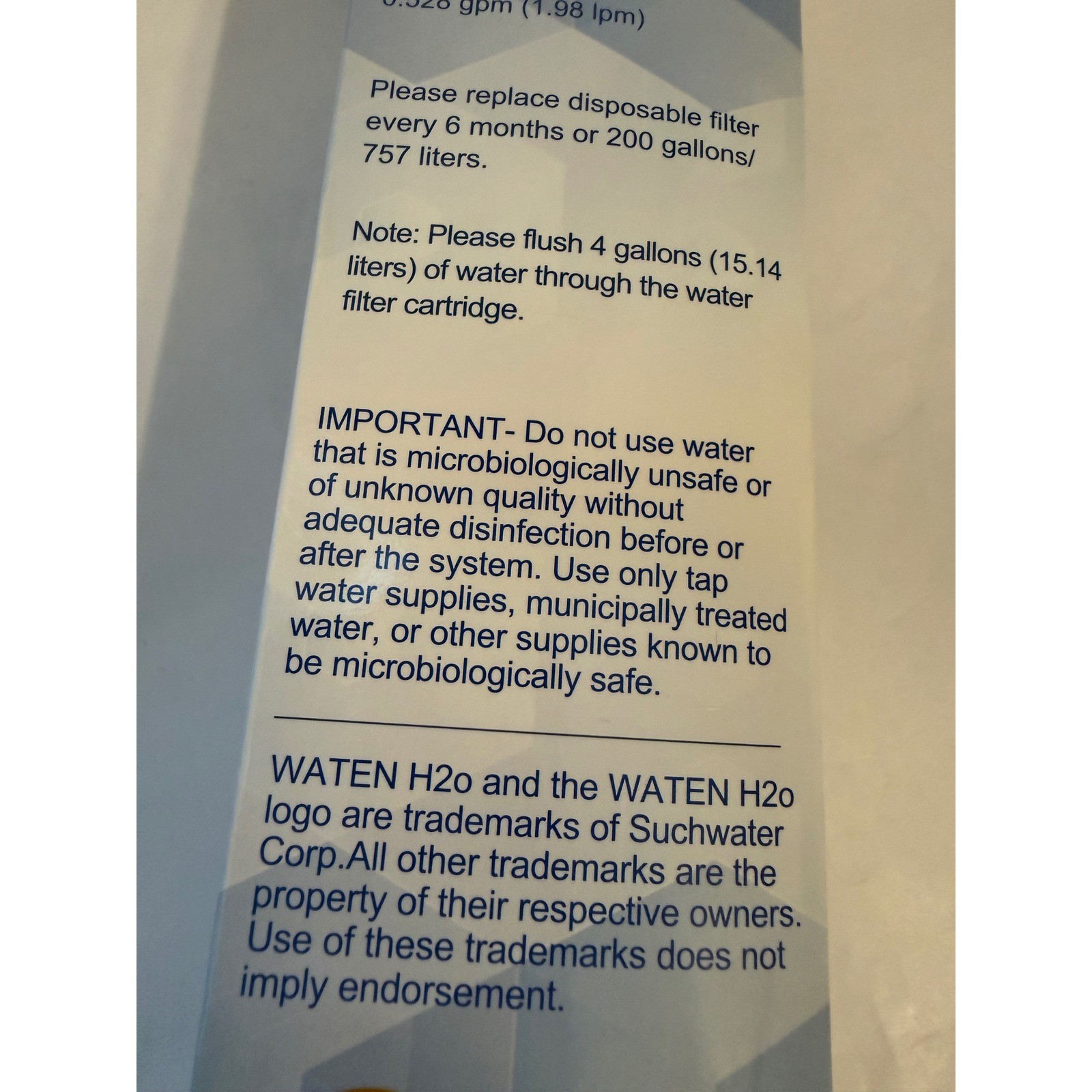 Waten H2o WF3CB Refrigerator Water Filter Replacement 469999 Frigidaire Kenmore