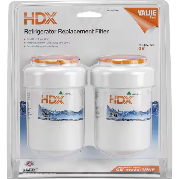 MWF GE Appliances Refrigerator Water Filter (2-Pack)