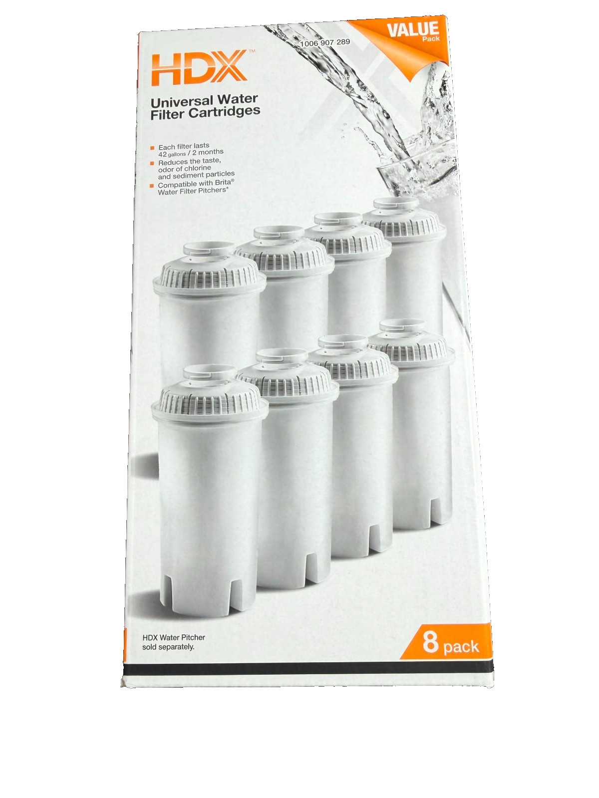 (48) HDX Water Pitcher Replacement Water Filter Cartridges BPA Free (6 Pks of 8)