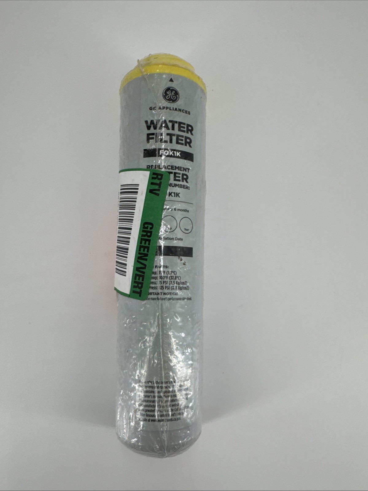 1 PACK GE FQK1K Under Sink Refrigerator Replacement Water Filter Cartridge USA