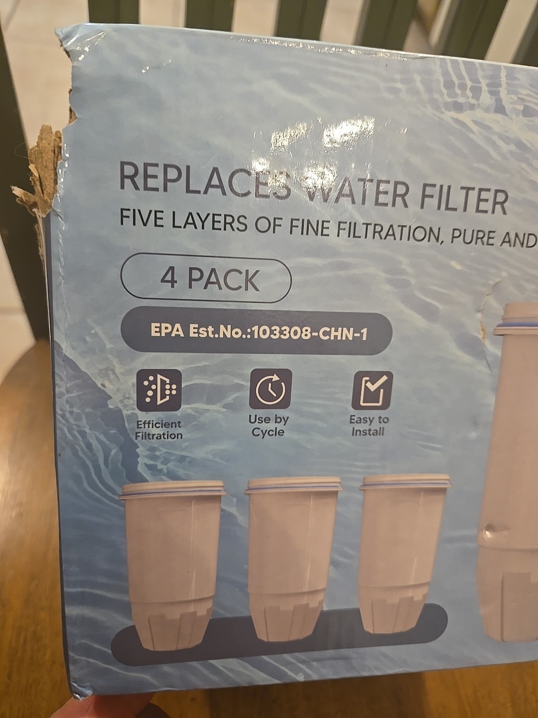 4x Water Filter Replacement for Zero Water ZR-017, ZR-001 Pitcher Water Filter