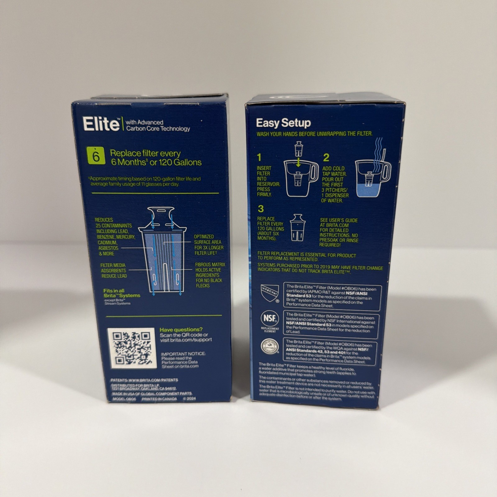 Brita Elite Replacement Water Filters, 2-Pack, Fits Pitchers & Dispensers