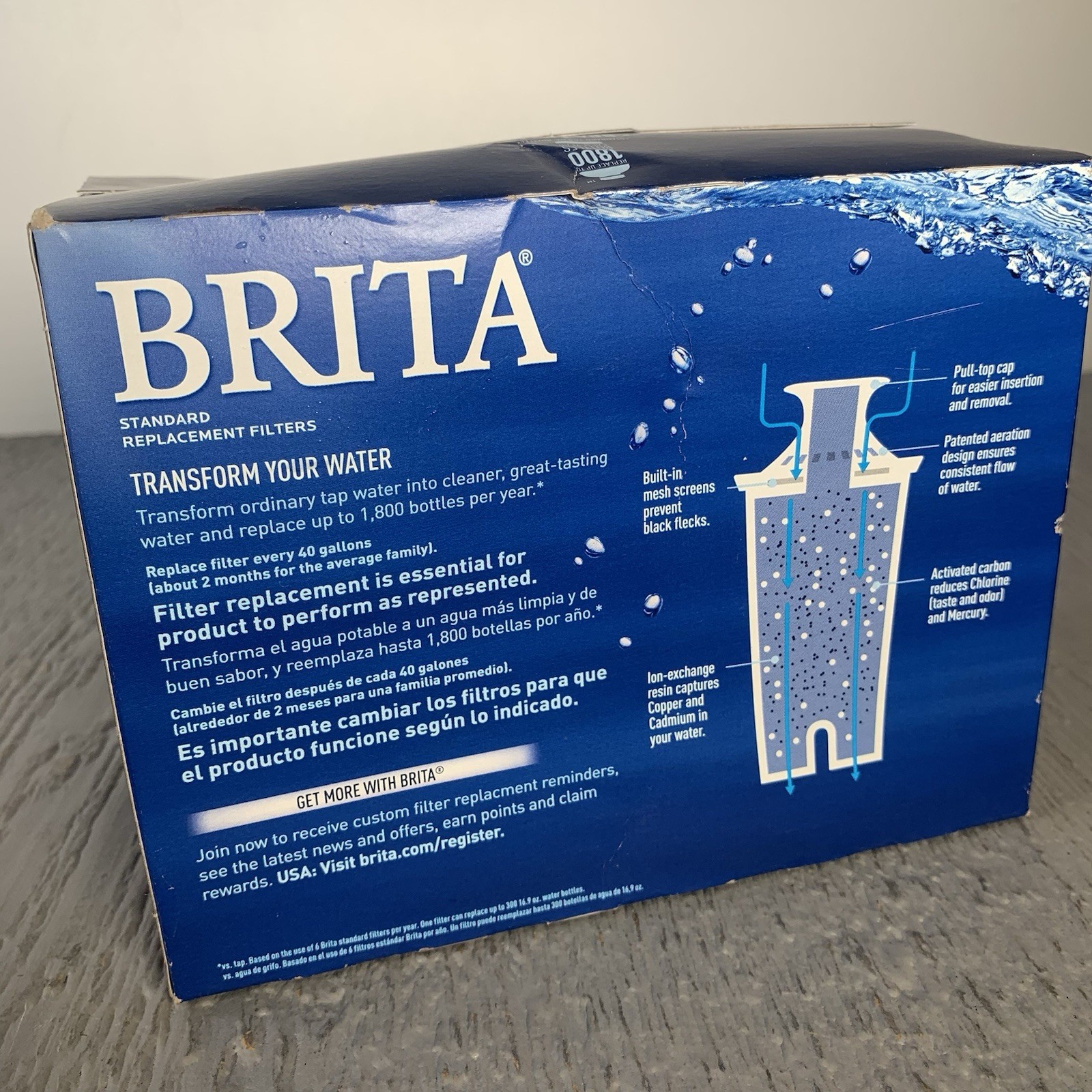 Brita Standard Water Filter Replacement Filters for Pitchers and Dispensers 6 PK
