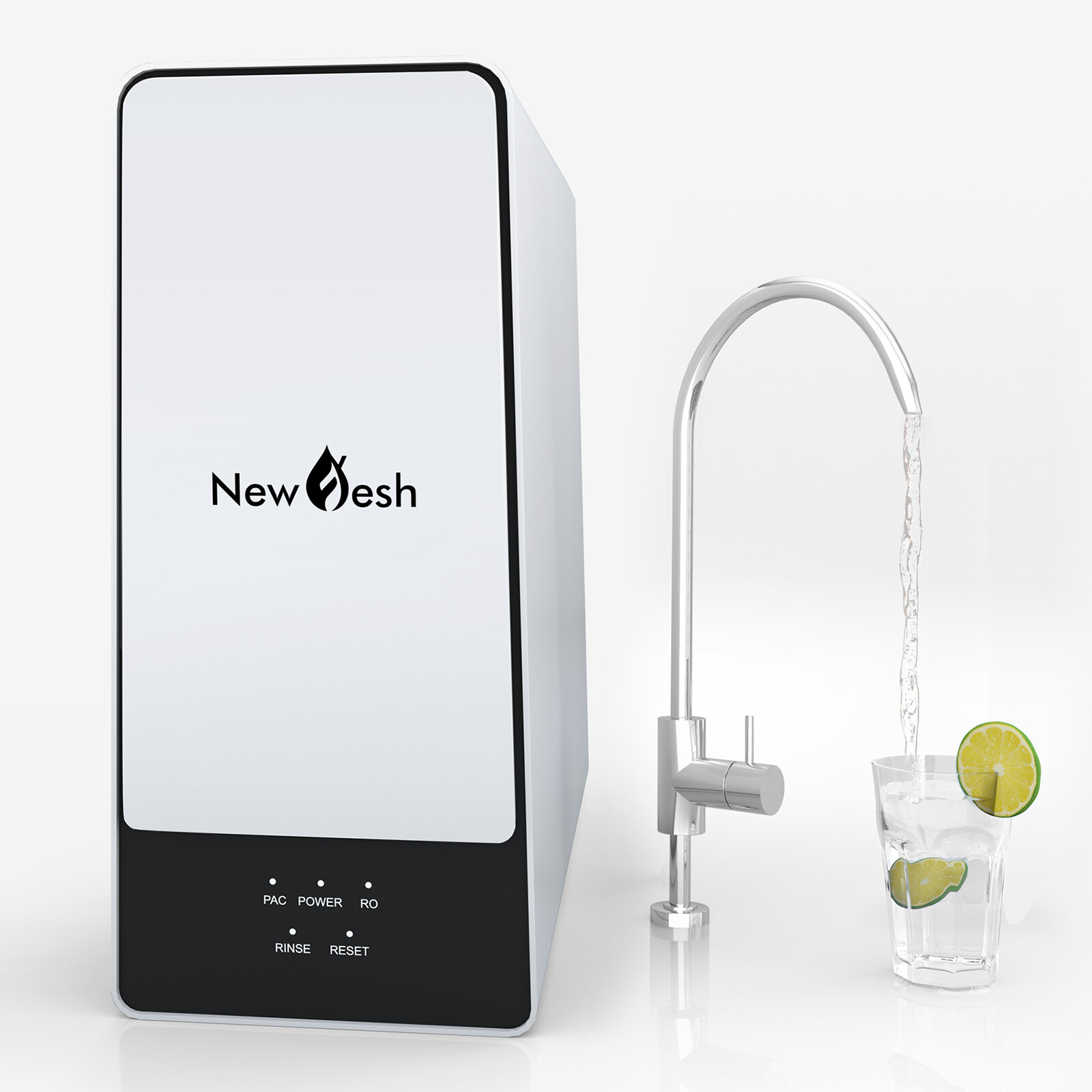 Tankless RO Reverse Osmosis Water Filtration System 600G,4-Stages Under Sink 2:1