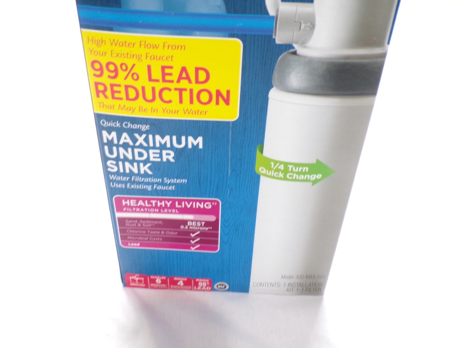Filtrete 3M Maximum Under Sink Water Filter 3US-MAX-S01 1500 Gallon Open Box