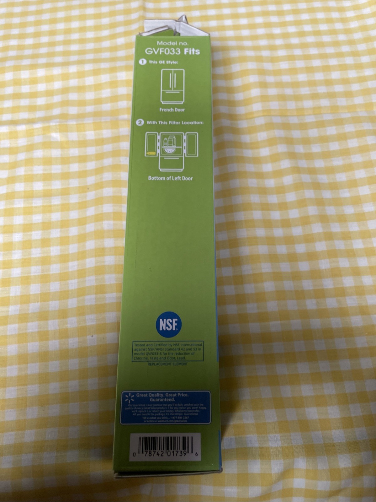 Great Value Refrigerator Water Filter Replaces GE RPWF 6 Months, GVF033