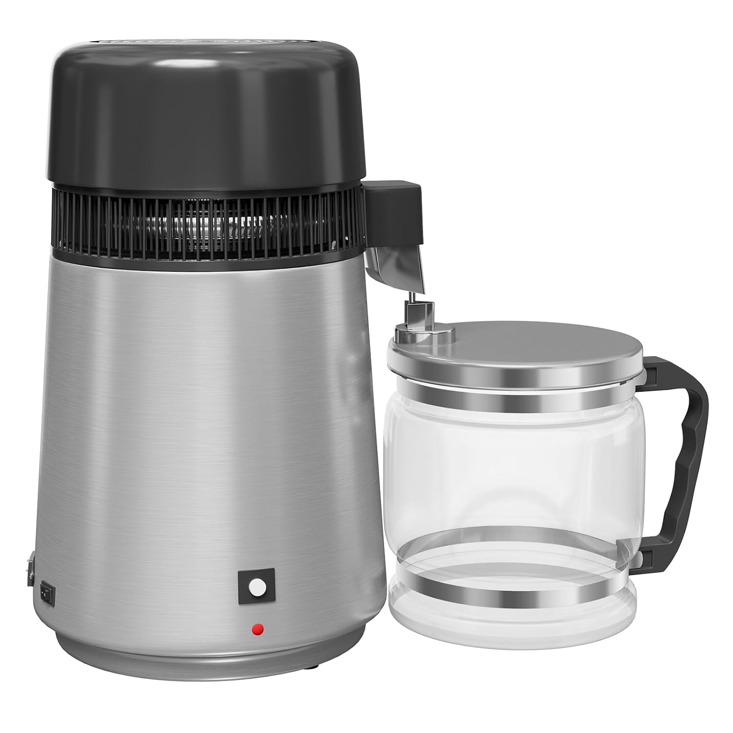 4L Stainless Steel Water Distiller 750W with Glass Jug, Gold/Red/Silver