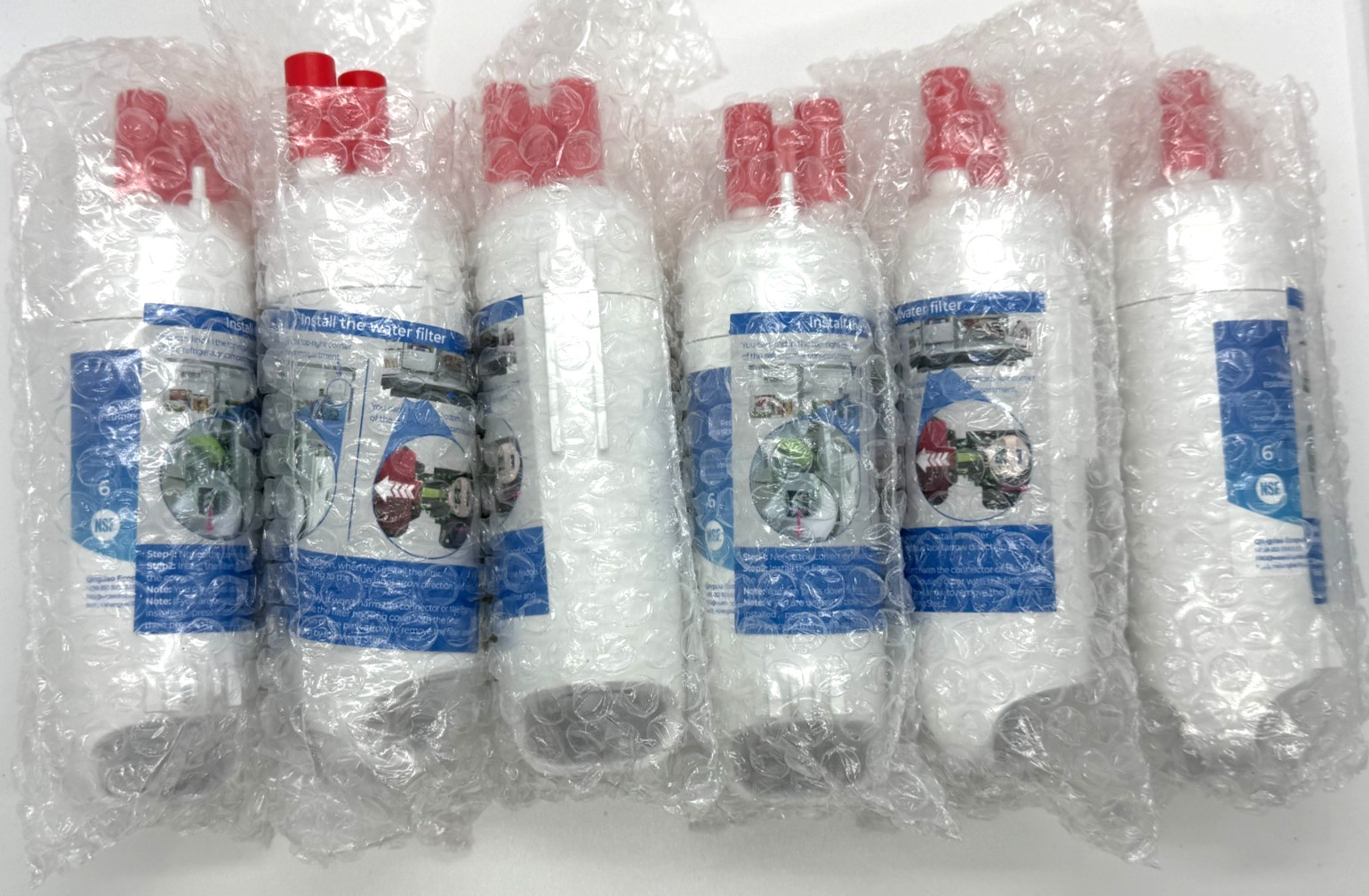 Waterdrop Refrigerator WD-F38 Filter, 6 Pack New Sealed