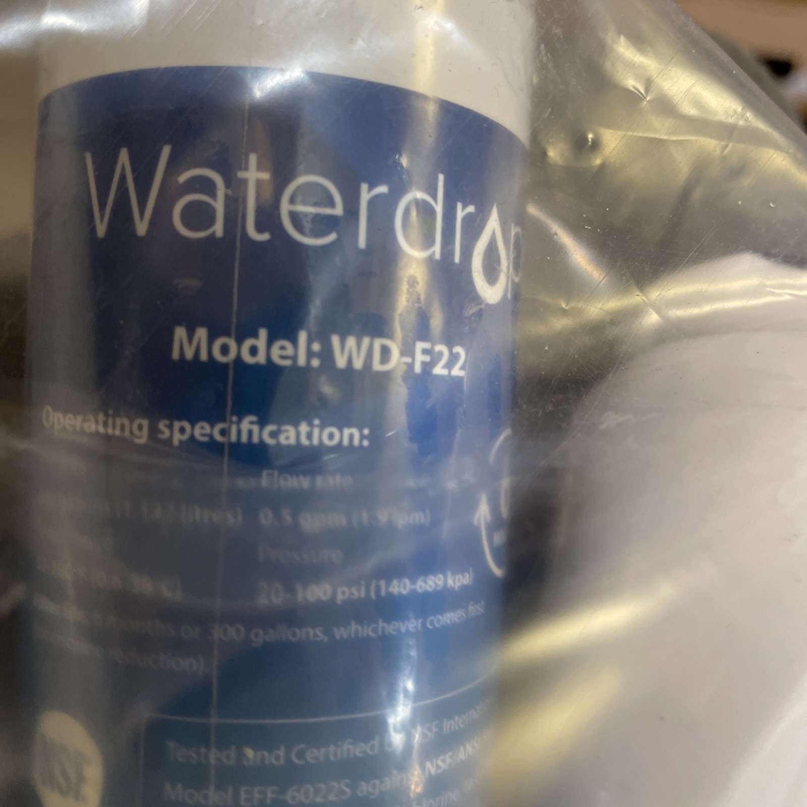 3x Waterdrop WD-F22 Replacement For GE MSWF Refrigerator Water Filter