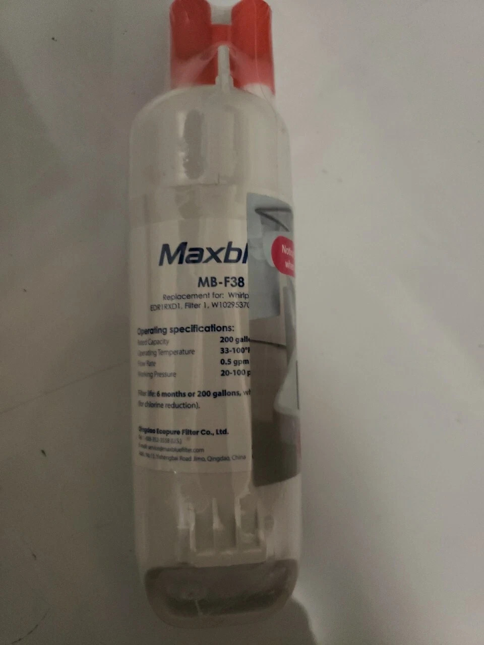 Maxblue MB-F38 Refrigerator Water Filter, Fits Kenmore® 46-9081, 46-9930, 1 Pack