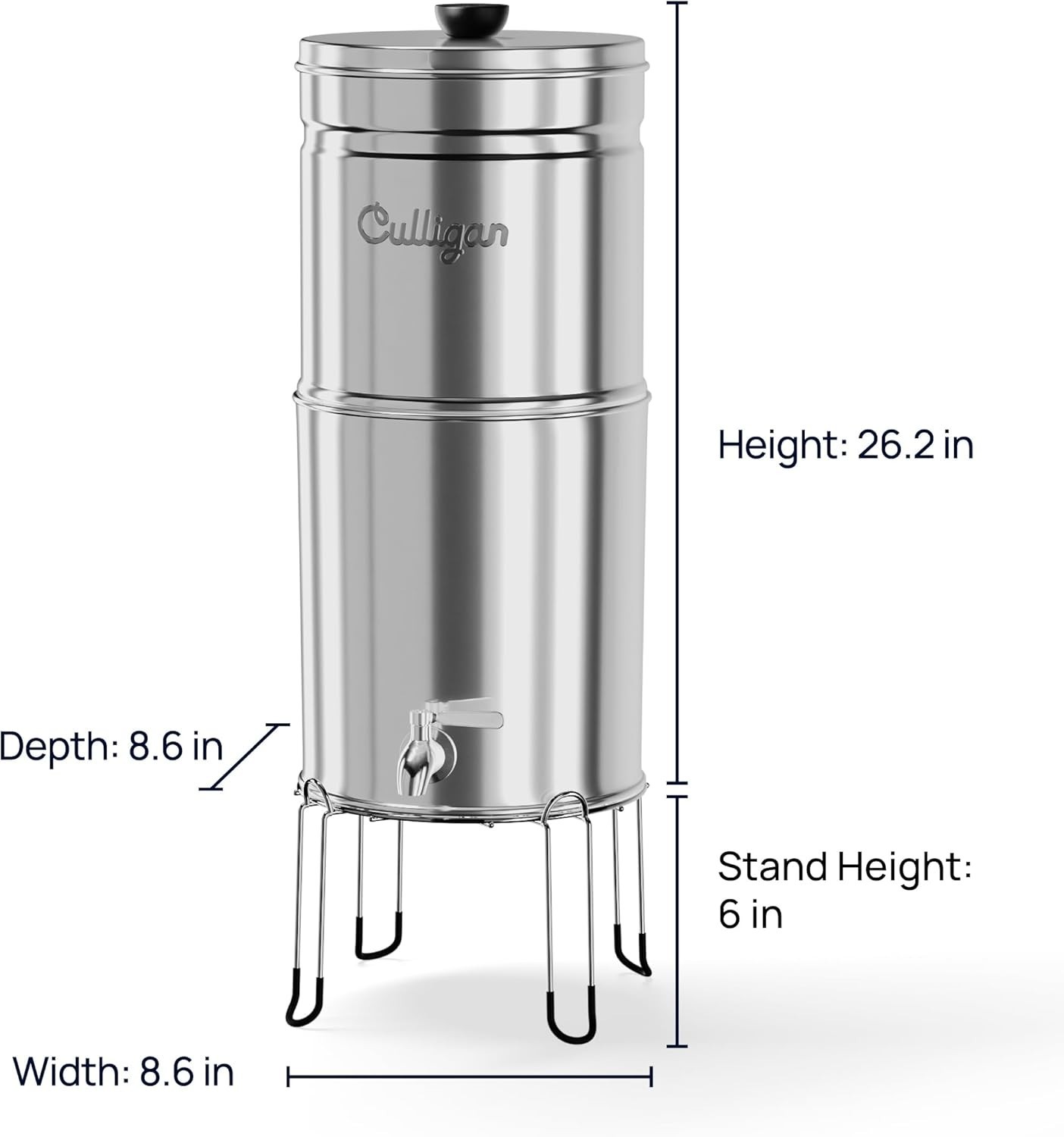 Culligan MaxClear Technology 2.25 Gallon Gravity Water Filter System + 2 Filters