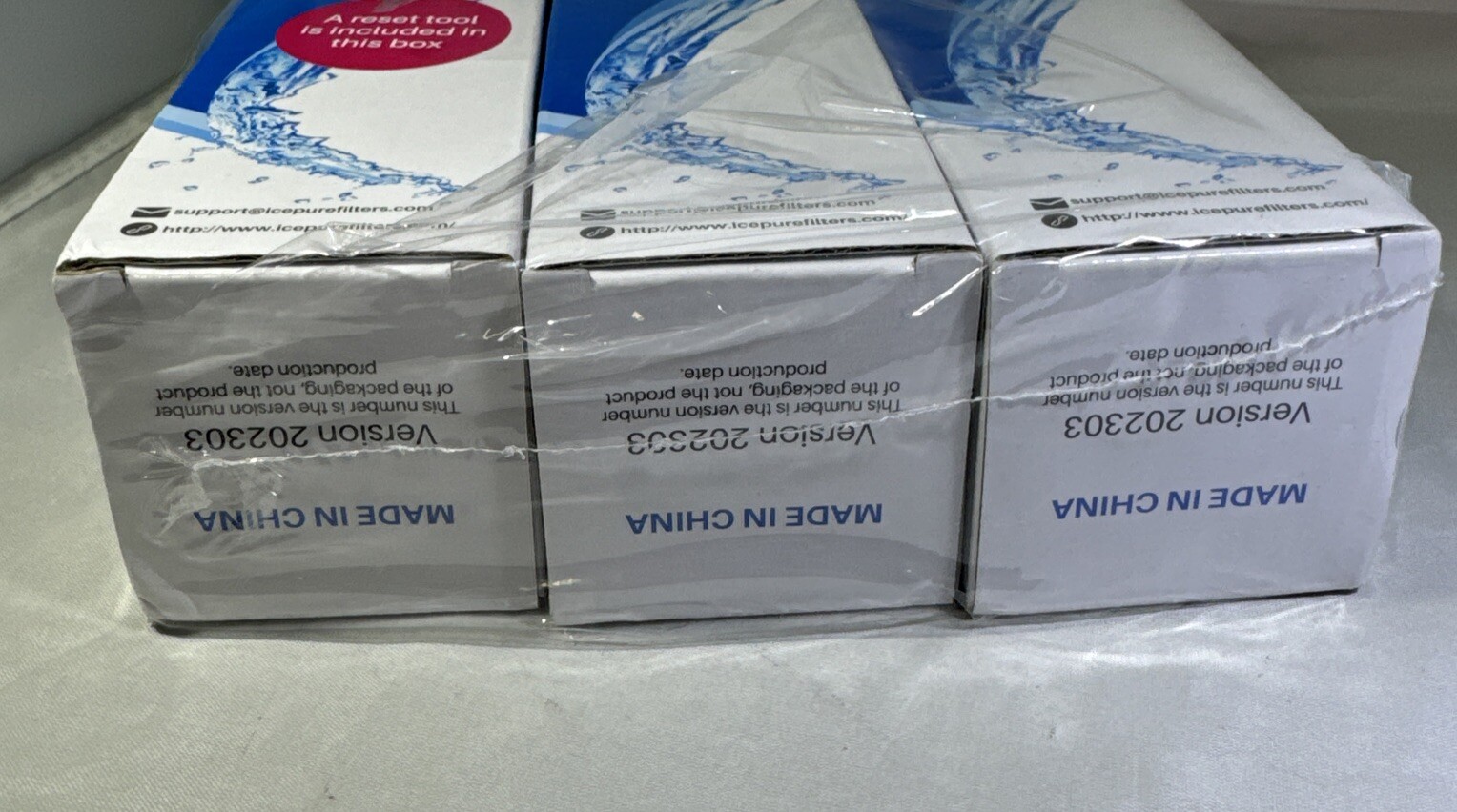3 Pack IcePure RWF4700AC Refrigerator Water Filters 3 Carbon Air Filter