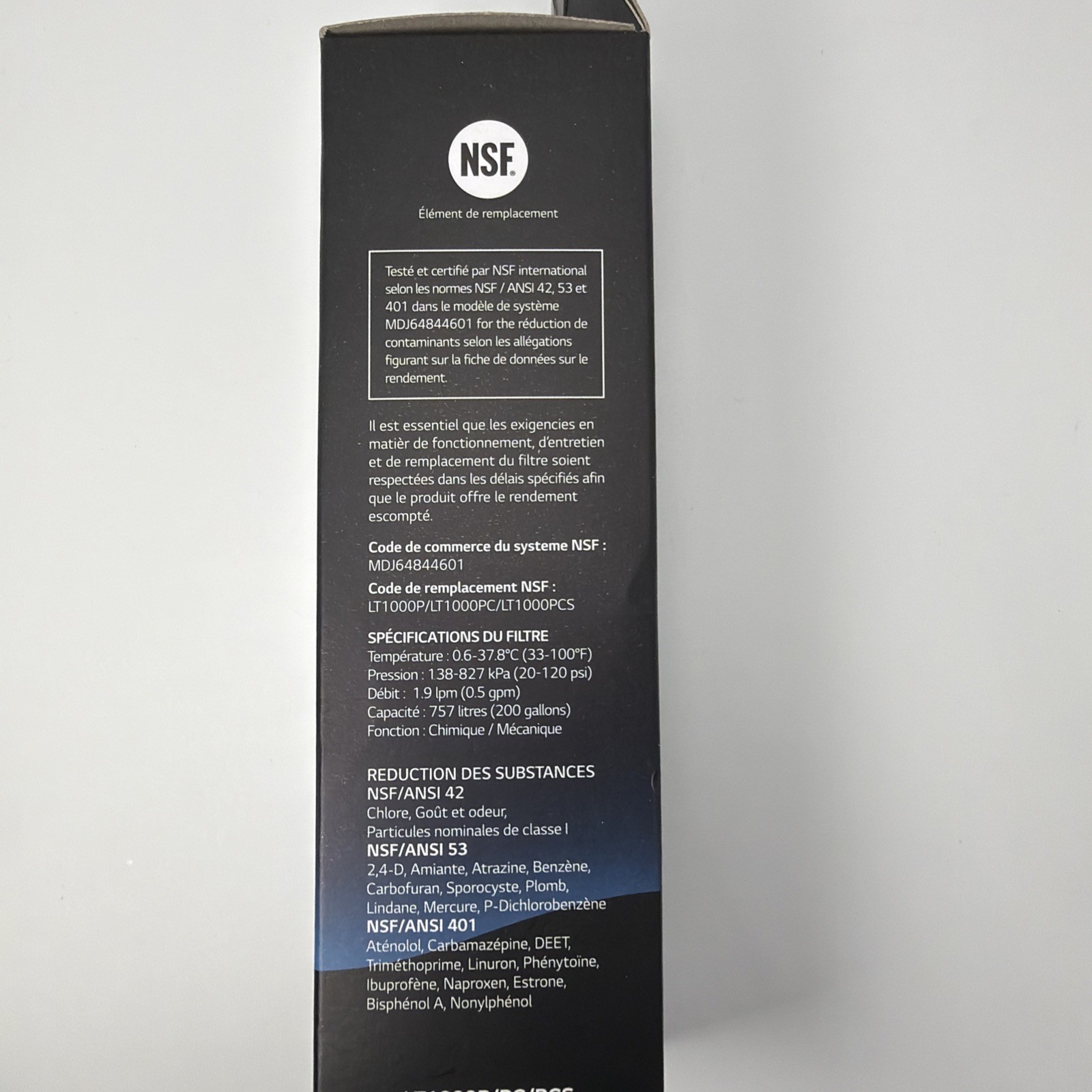 LG LT1000P Water Filter Replacement Cartridge LT1000PC/PCS ADQ747935 SFN