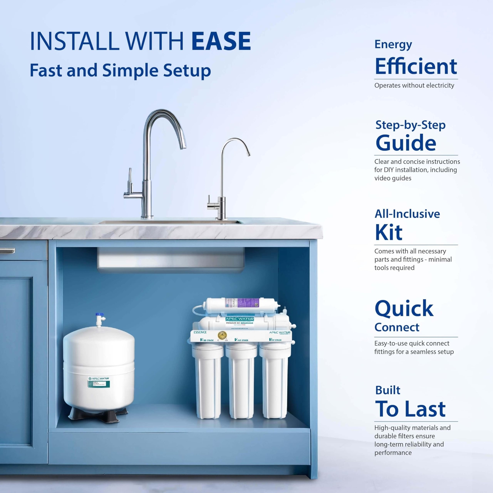 APEC Water Systems ROES-PH75 Essence Series Top Tier Alkaline Mineral pH+ 75 …