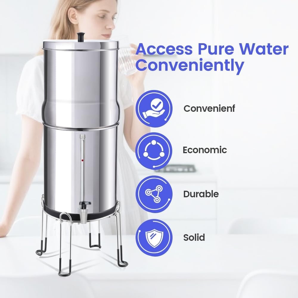 For Berkey Big, Royal and Travel System, Countertop Stainless Steel Stand