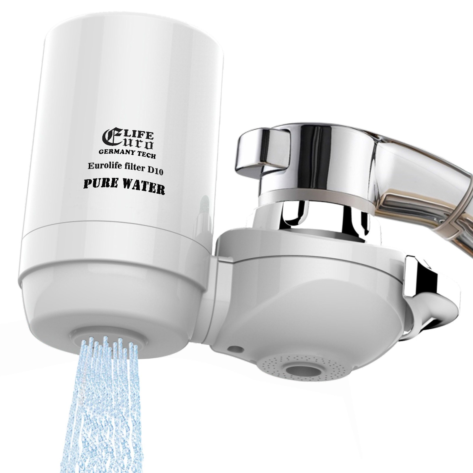 Faucet Mount Water Filtration System, BPA-Free Faucet Water Purifier for Sink…