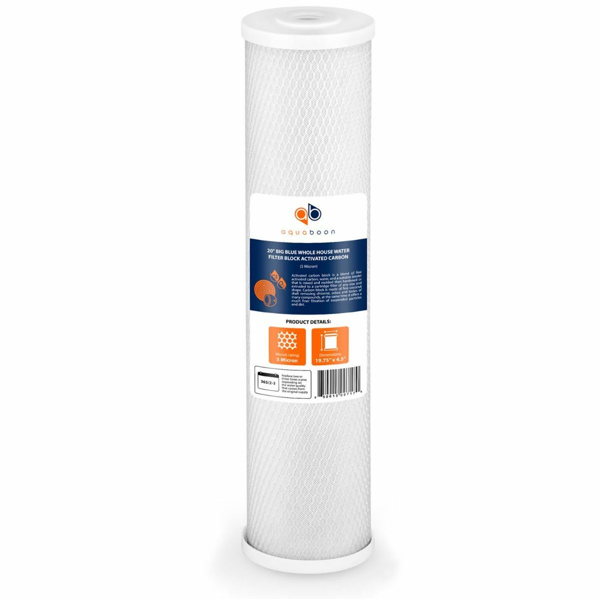 Aquaboon 5 Micron Big Blue 20″ x 4.5″ GAC, Carbon Block & Sediment Filters