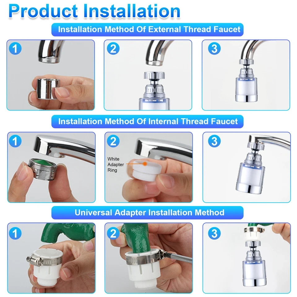 Faucet Water Filter Tap Filtration Kitchen Bathroom Sink Mount Purifier System