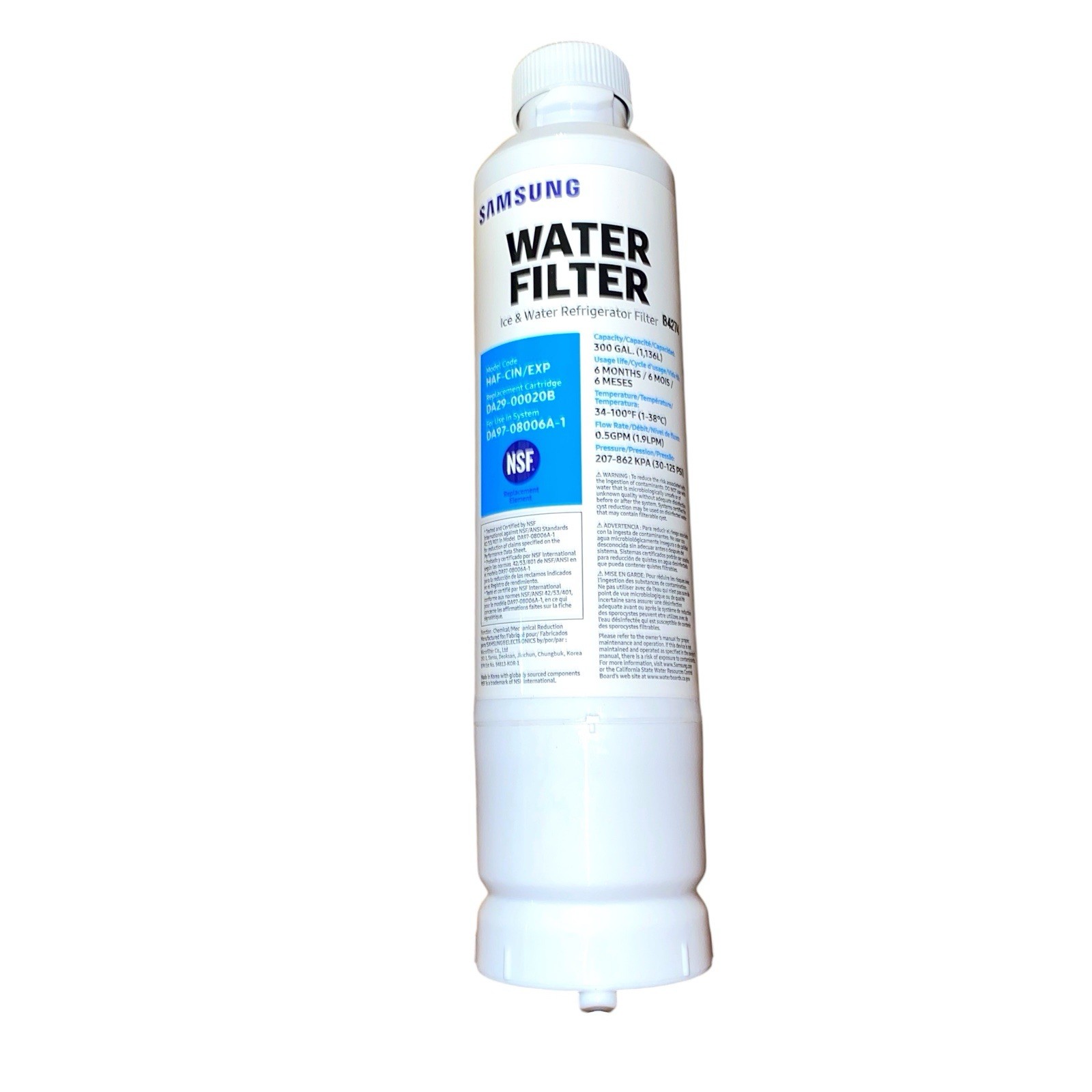 Genuine Samsung DA29-00020B HAF-CIN/EXP Refrigerator Ice & Water Filter